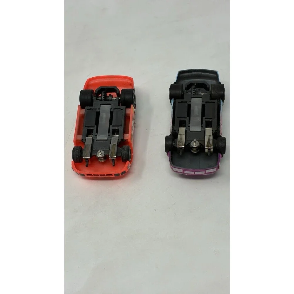 Slot Car Life Like M Chassis #99 Exide & #10 Tide + Vtg Bag Spare Parts Tested